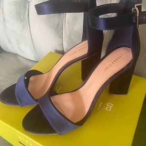 Gianni Bini Black Satin Heels